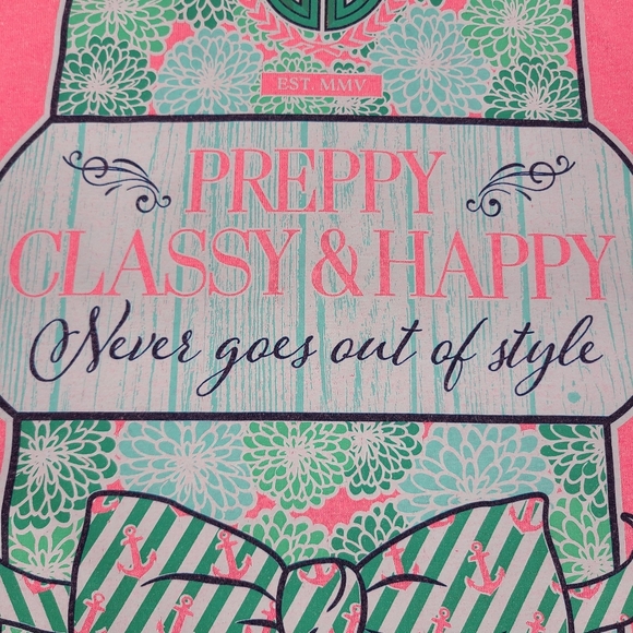 Simply Southern Pink Graphic T Preppy Classy M - Picture 4 of 9